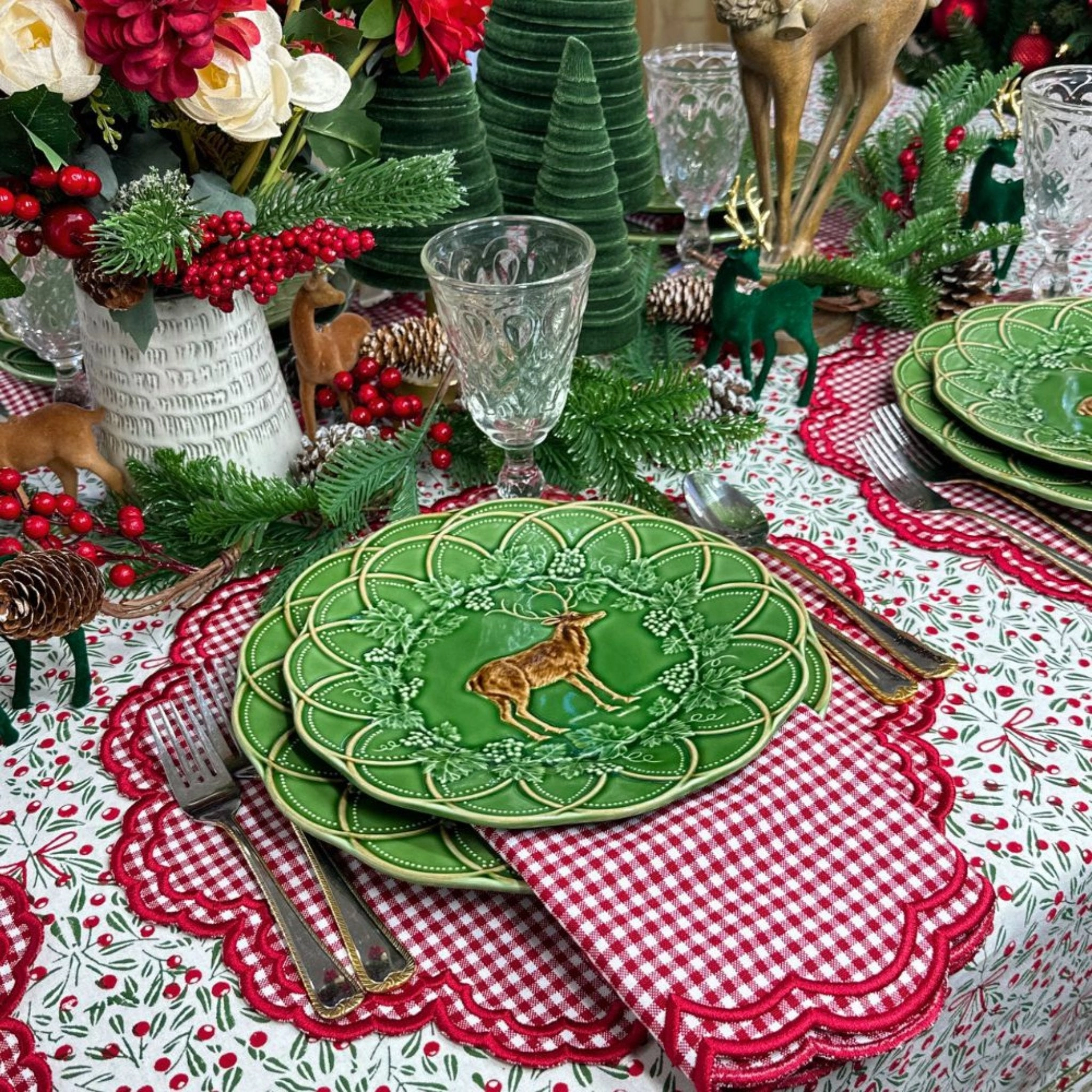 Bettina Napkin in Red Gingham, Set of 4