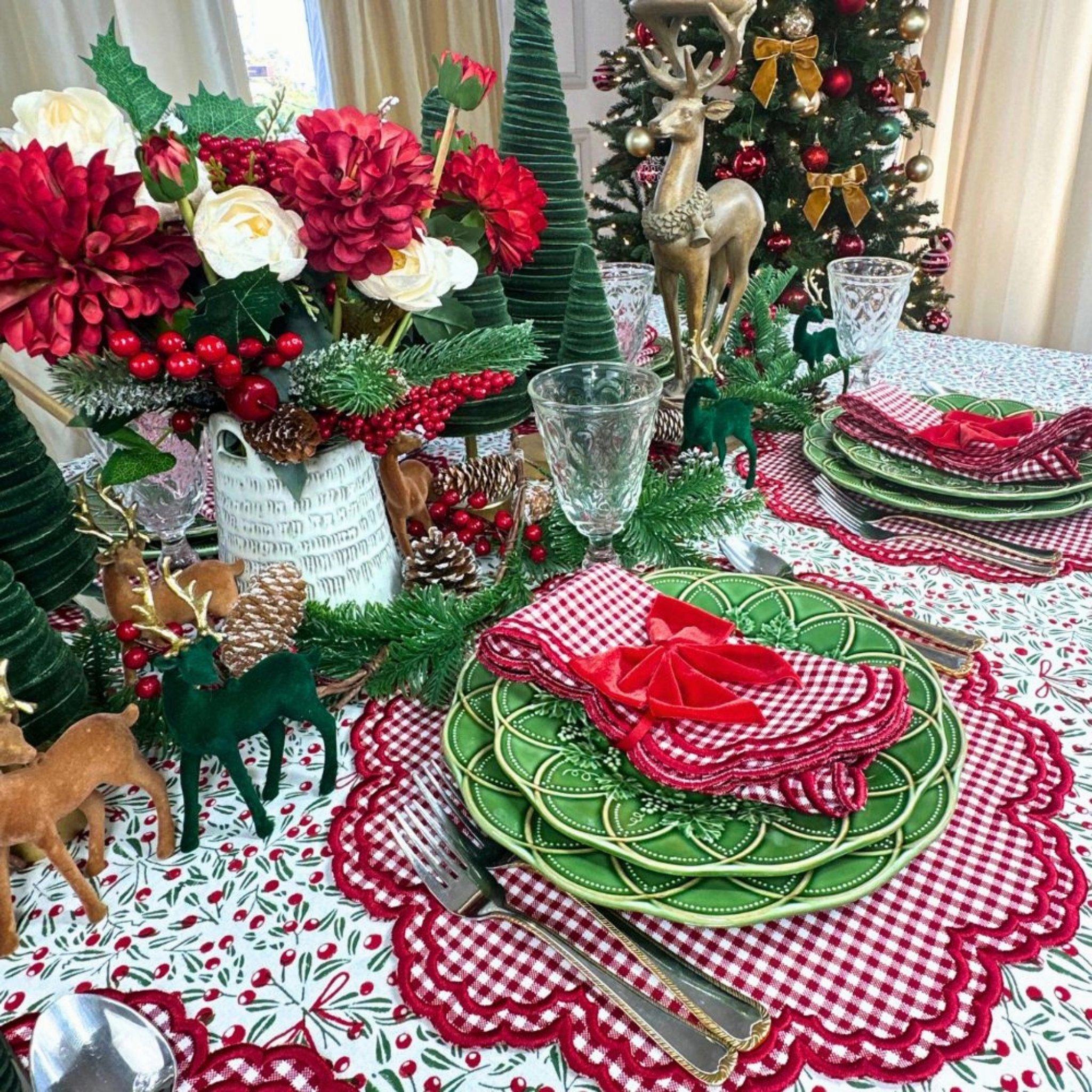 Bettina Napkin in Red Gingham, Set of 4