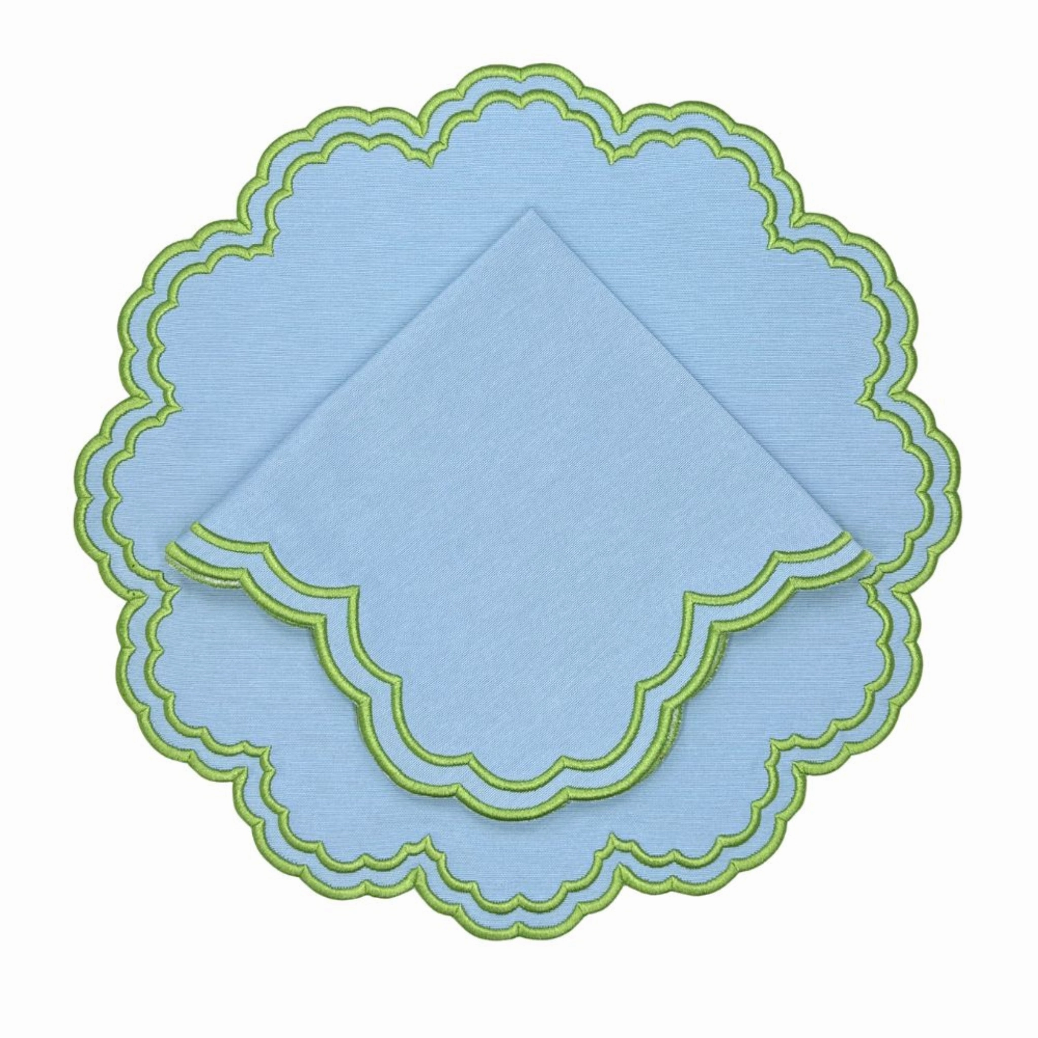 Bettina Placemat - Blue & Green, Set of 4