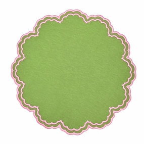 Bettina Placemat - Green & Pink, Set of 4 cute desktop display