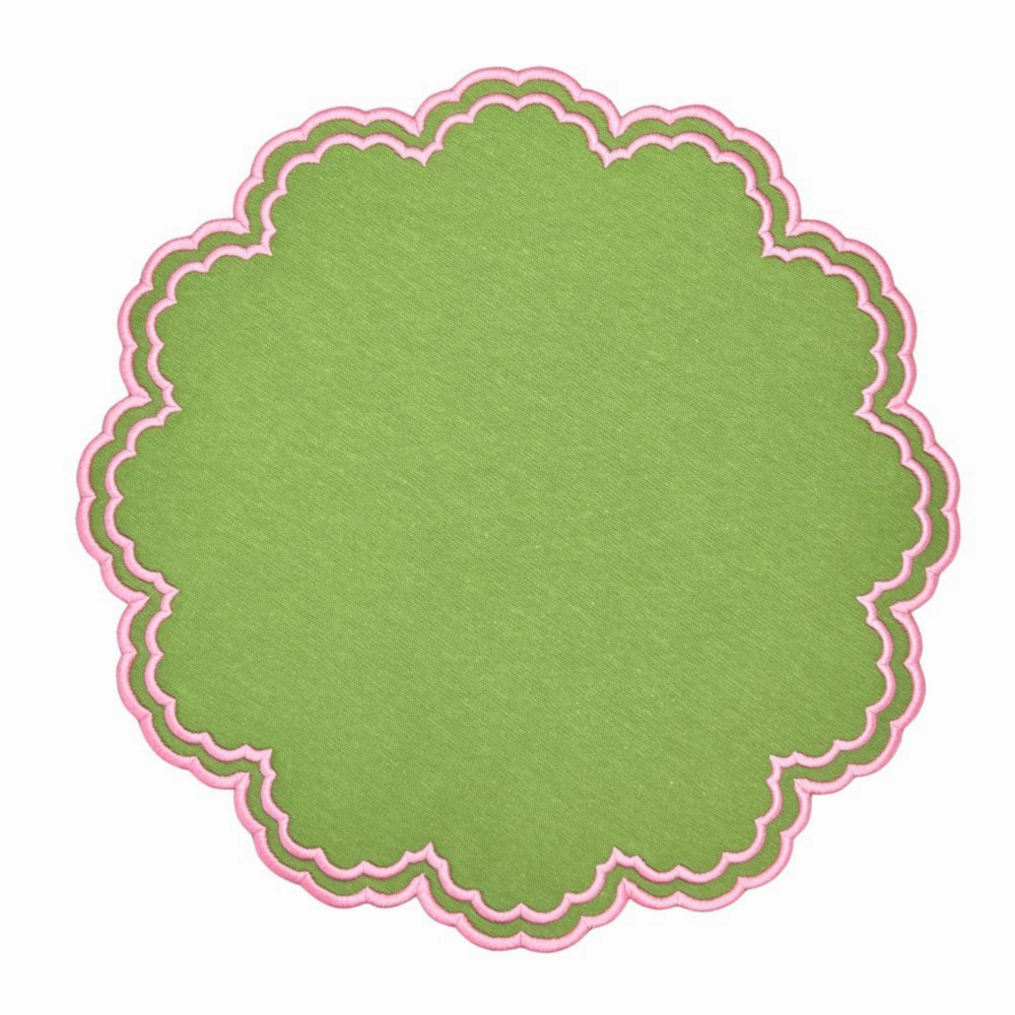 Bettina Placemat - Green & Pink, Set of 4 cute desktop display