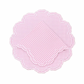 Bettina Placemat - Pink Gingham (Set of 4) cute desktop display