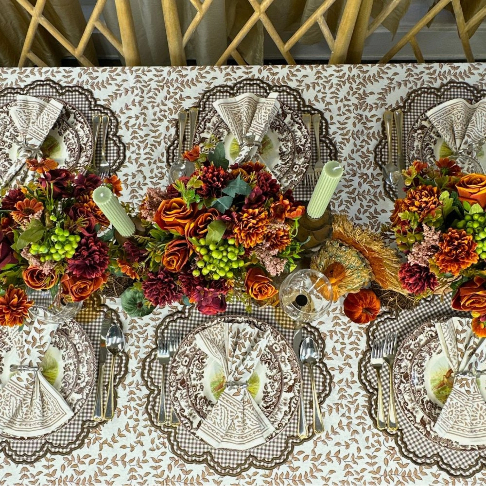 Bettina Placemat in Cocoa Gingham, Set of 4