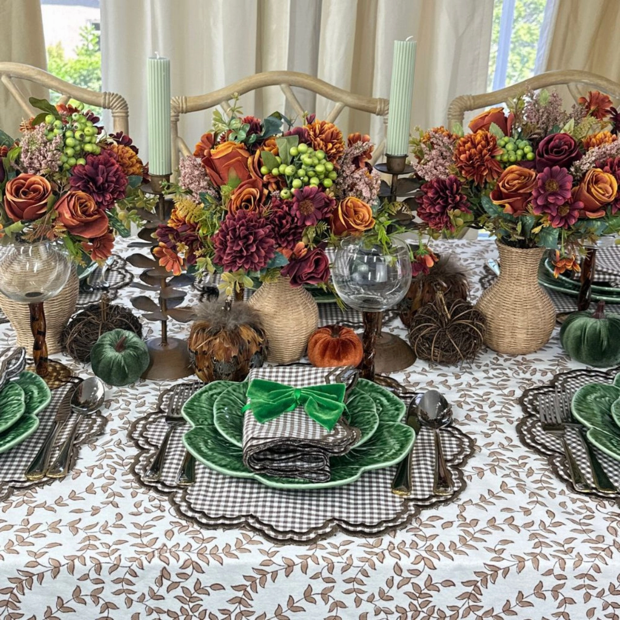 Bettina Placemat in Cocoa Gingham, Set of 4