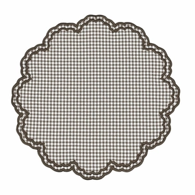 Bettina Placemat in Cocoa Gingham, Set of 4 cute desktop display
