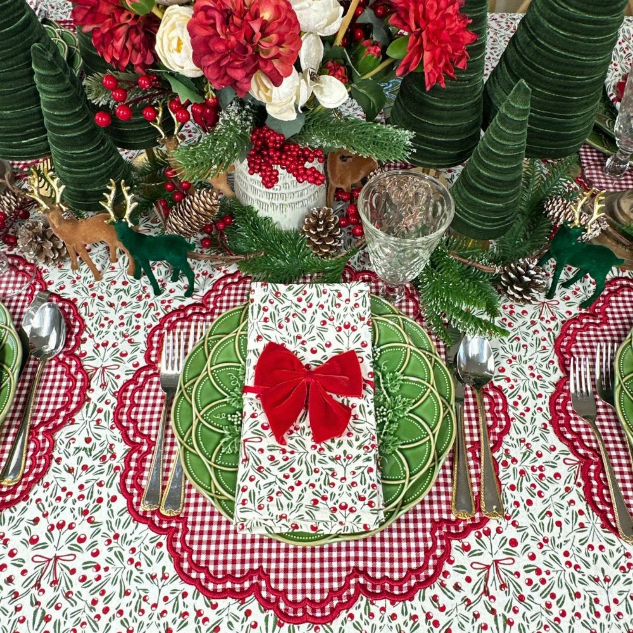 Bettina Placemat in Red Gingham, Set of 4