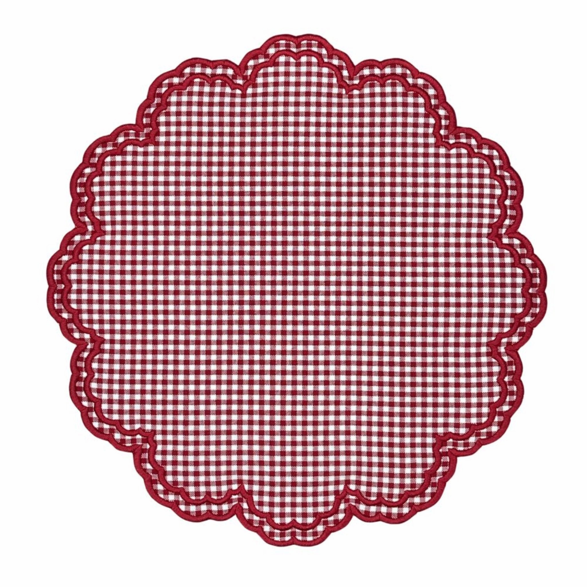 Bettina Placemat in Red Gingham, Set of 4 cute desktop display