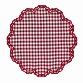 Bettina Placemat in Red Gingham, Set of 4 mini desktop sculpture
