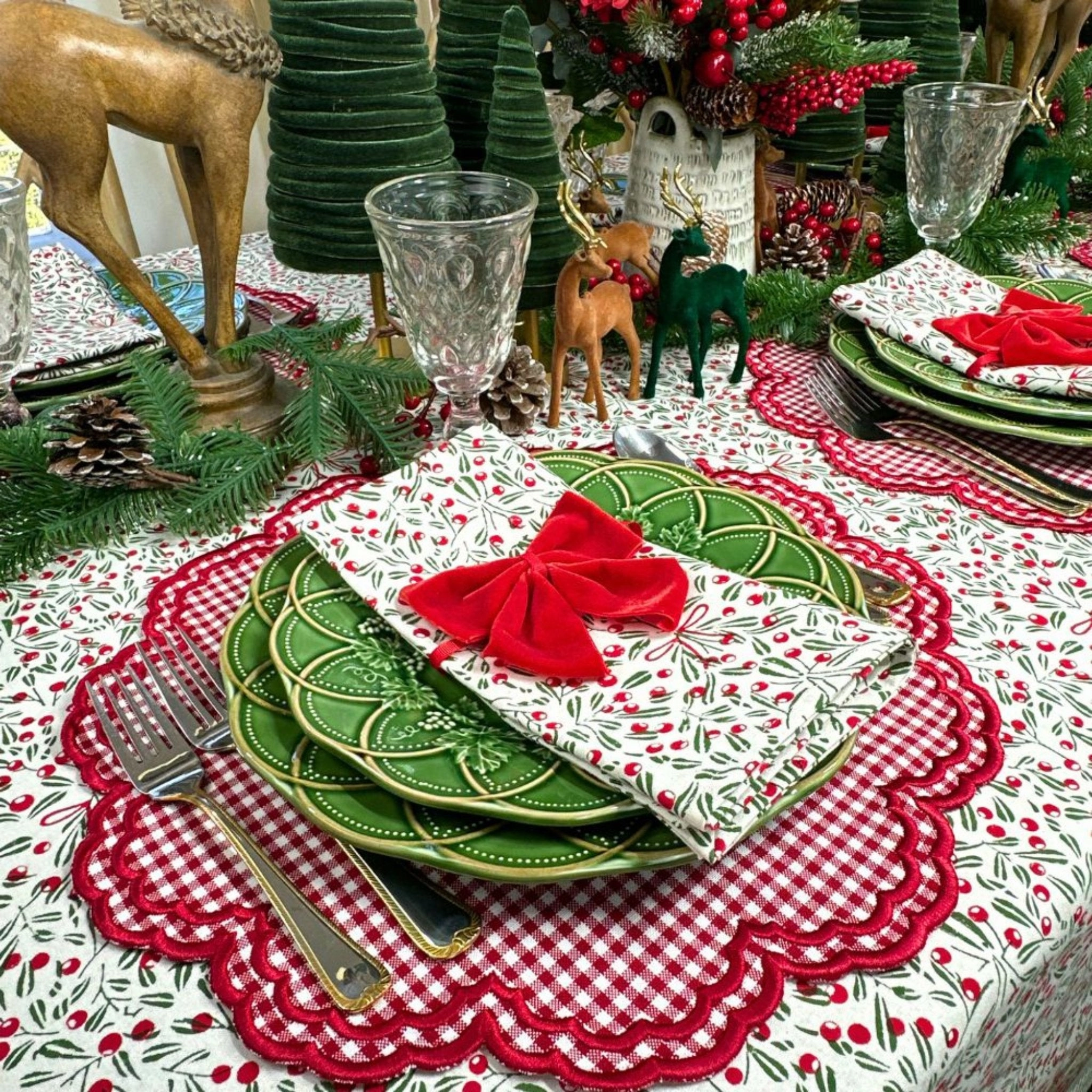 Bettina Placemat in Red Gingham, Set of 4