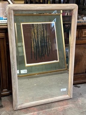 BEVELED OAK VERTICAL MIRROR artistic wall mural