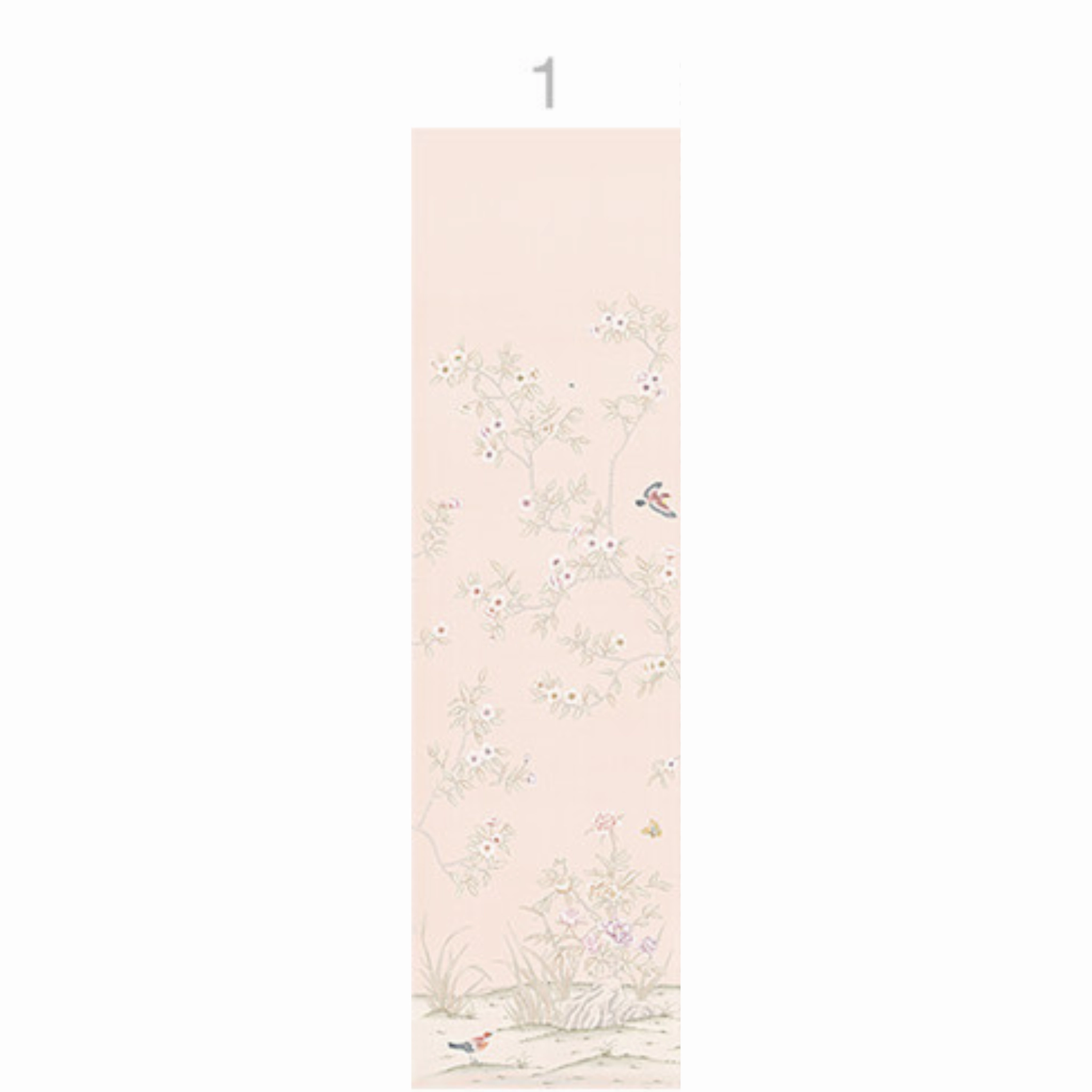 Biarritz Chinoiserie Mural Wall Paper Panels in Petale