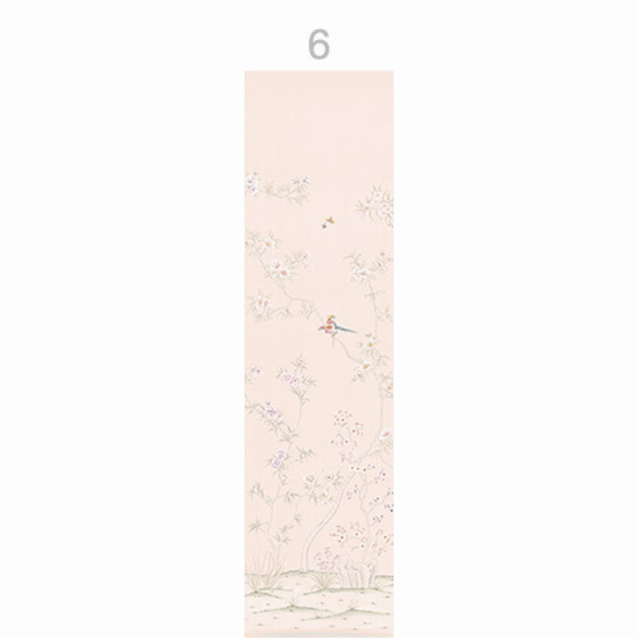 Biarritz Chinoiserie Mural Wall Paper Panels in Petale