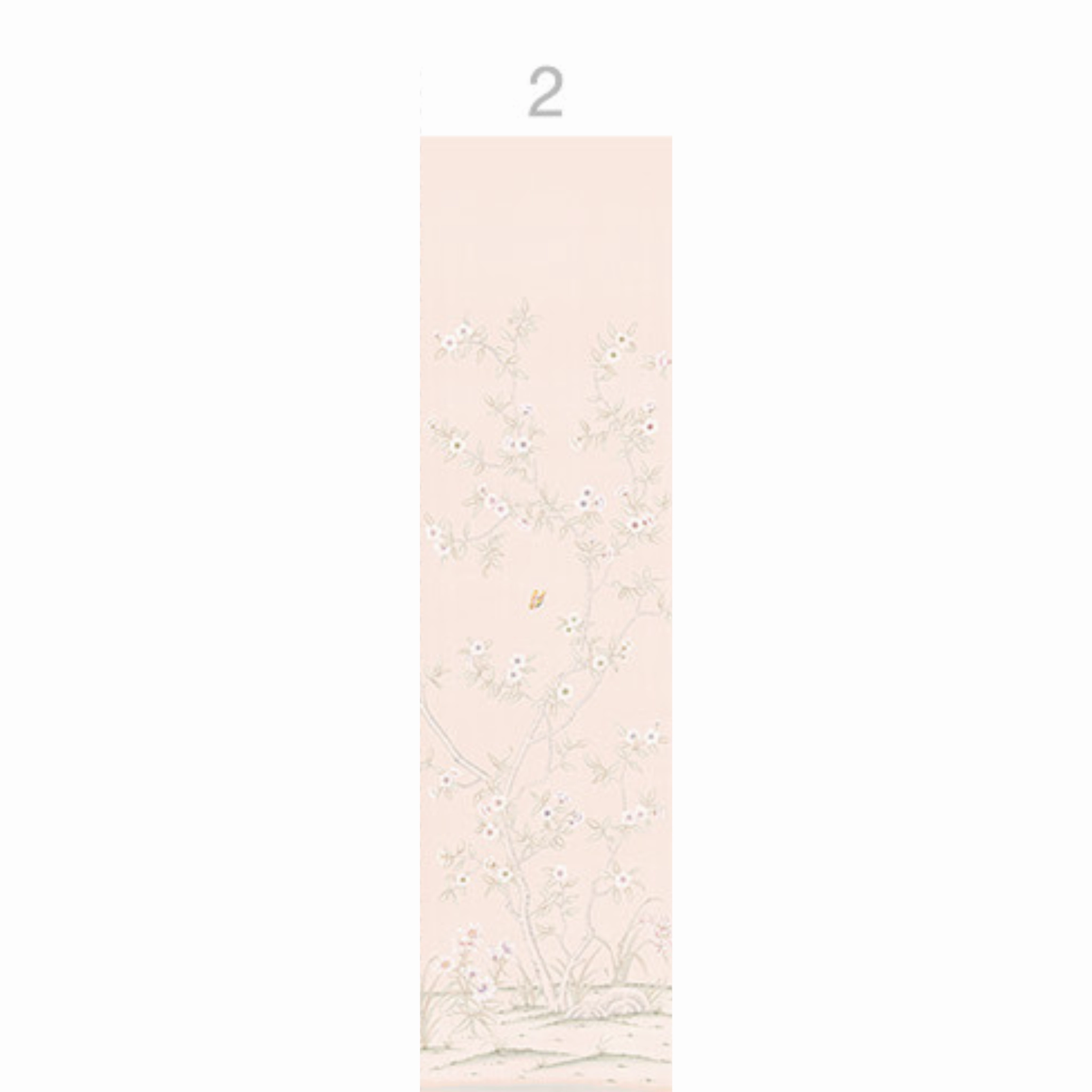 Biarritz Chinoiserie Mural Wall Paper Panels in Petale