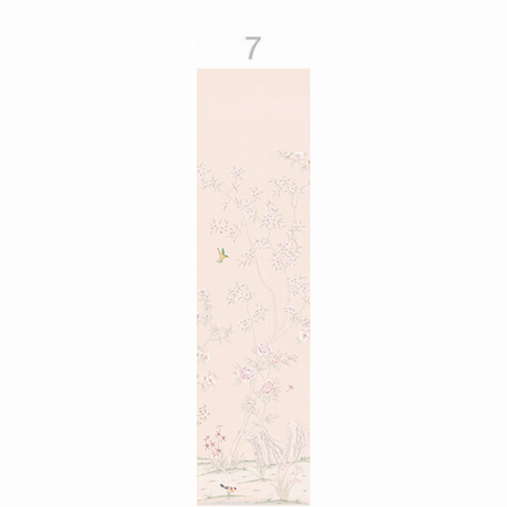 Biarritz Chinoiserie Mural Wall Paper Panels in Petale