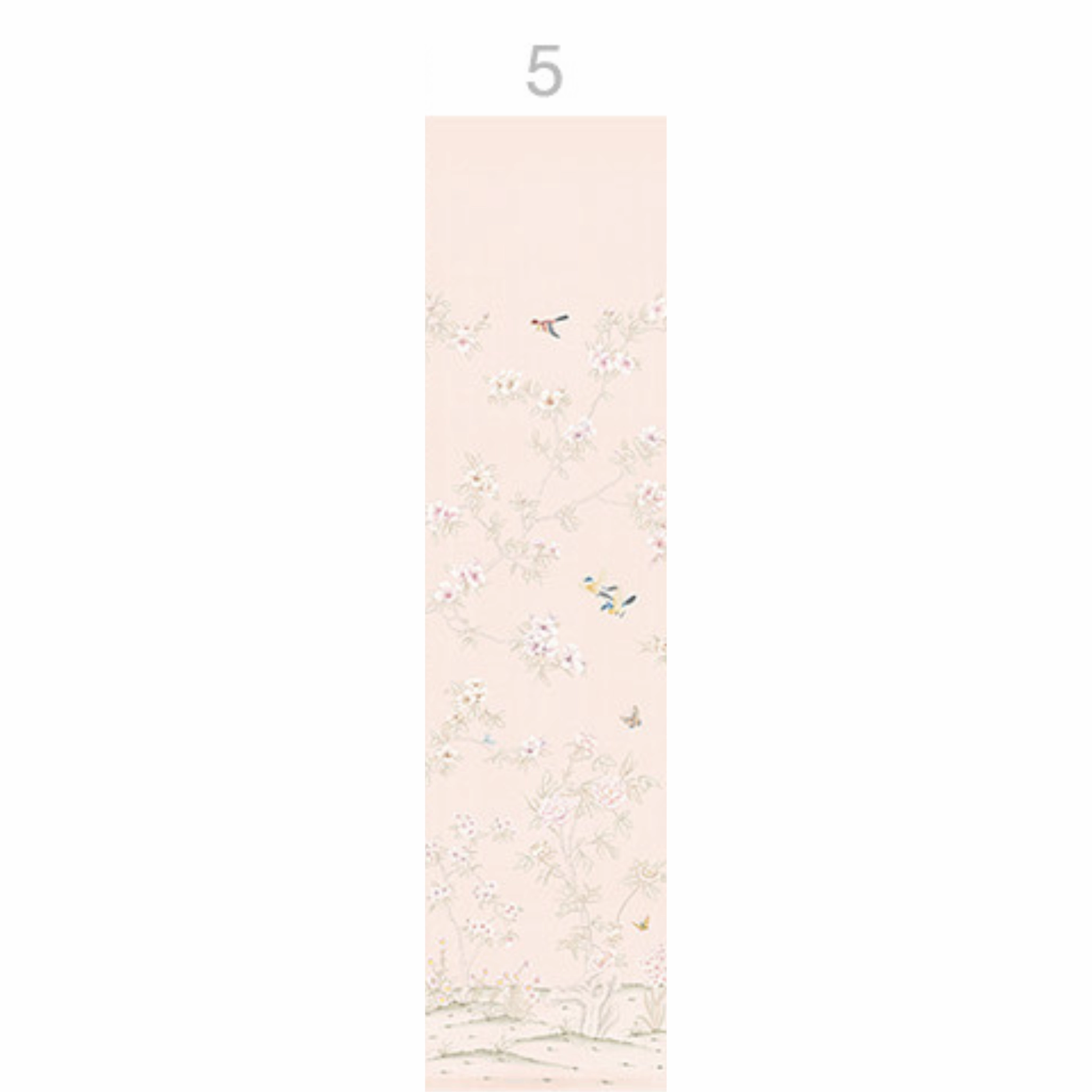 Biarritz Chinoiserie Mural Wall Paper Panels in Petale