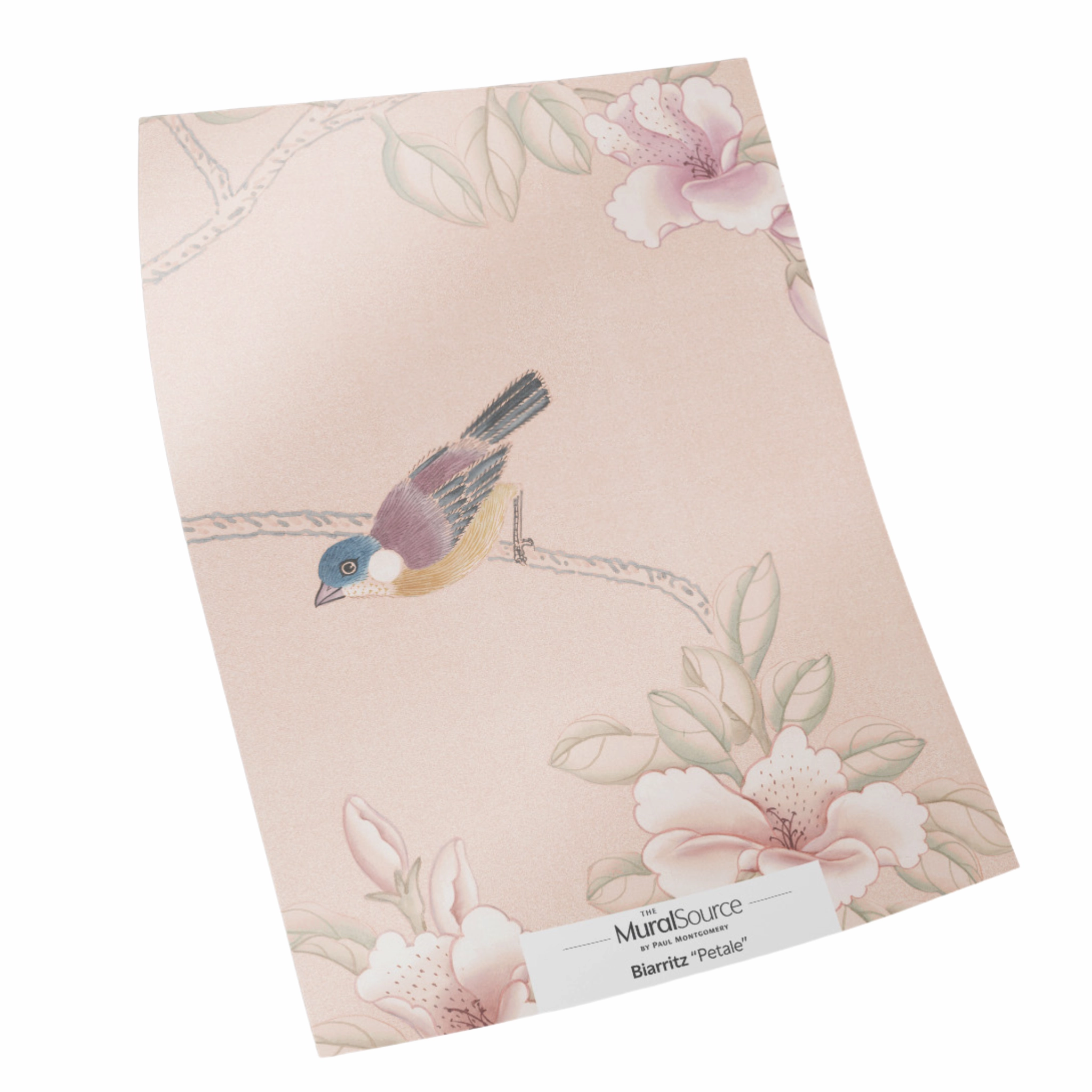 Biarritz Chinoiserie Mural Wall Paper Panels in Petale