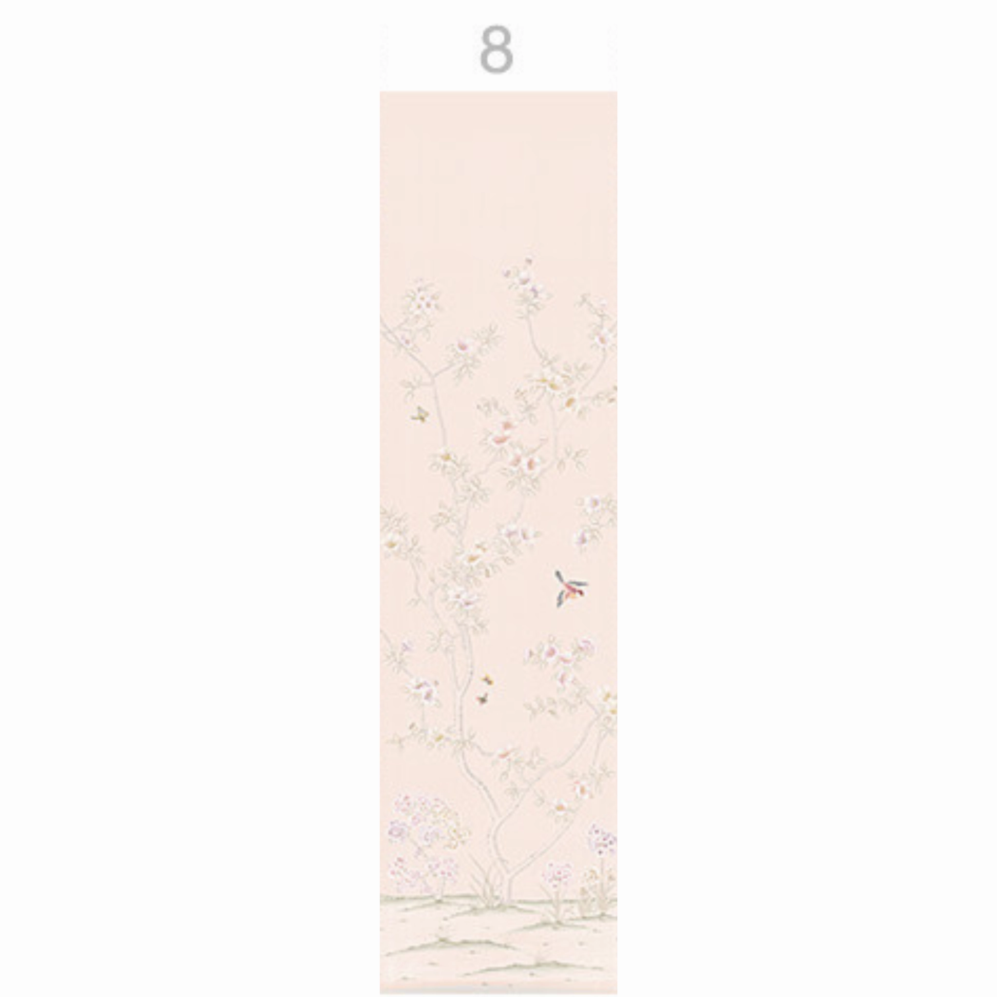 Biarritz Chinoiserie Mural Wall Paper Panels in Petale