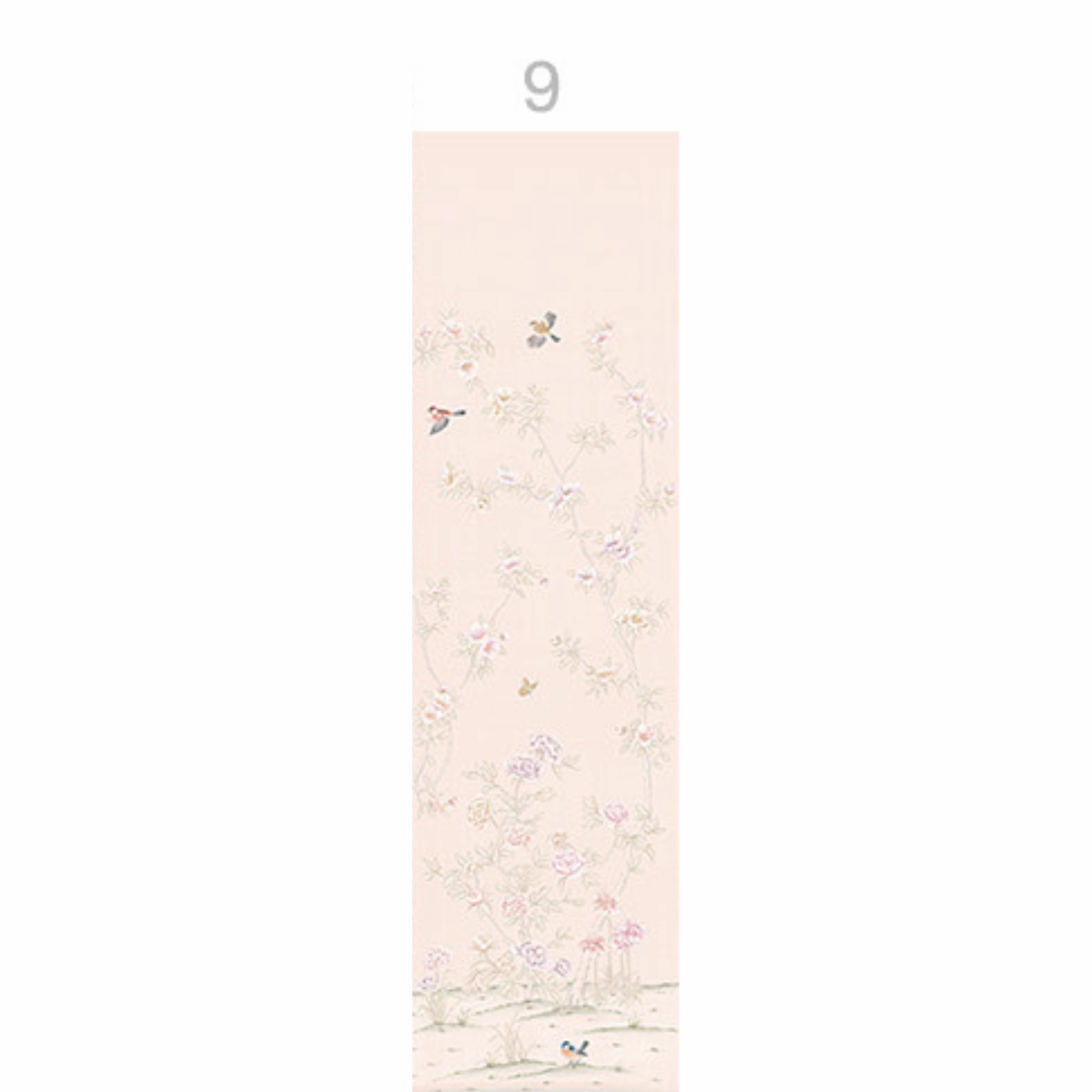 Biarritz Chinoiserie Mural Wall Paper Panels in Petale
