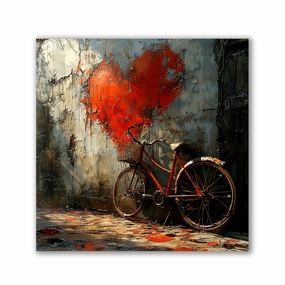 Bicycle Love by Catill framed mural artwork