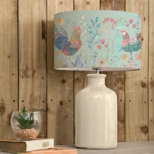 Bilbury Flock Eva & Elspeth Complete Table Lamp Cream/Robins Egg modern fashion rug  
