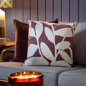 Birch Embroidered Feather Cushion Mauve modern fashion rug  