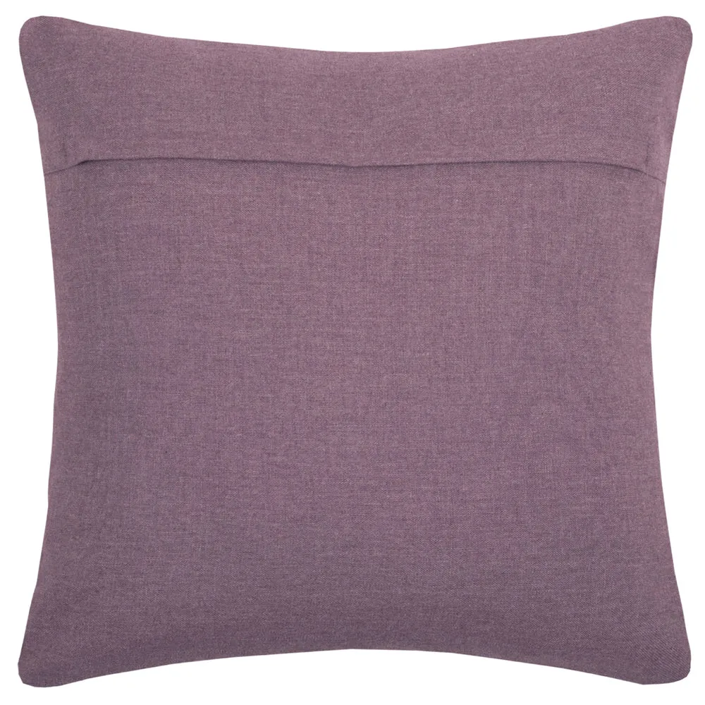 Birch Embroidered Feather Cushion Mauve
