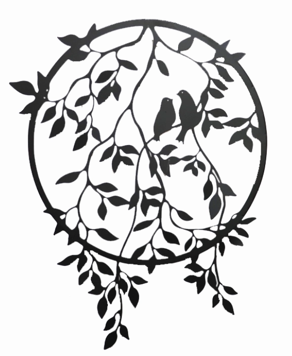 Bird & Leaf Metal Wall Decor wall pendant decor