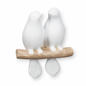 Birds on Branch Wall Decor - 6.5" wall pendant decor