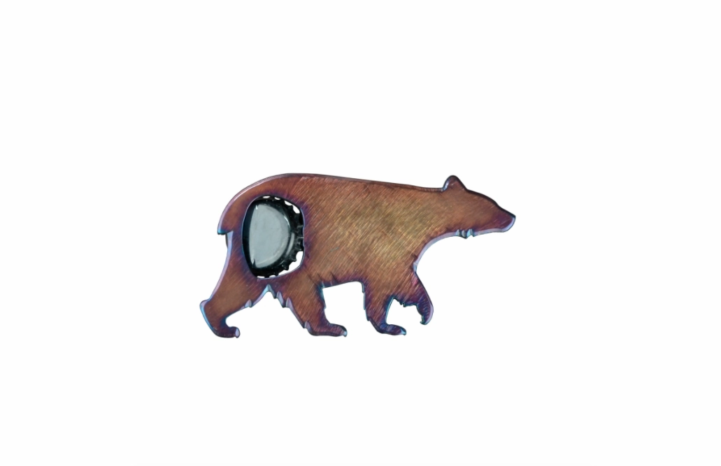 Black Bear Magnetic Bottle Opener minimalist art object  