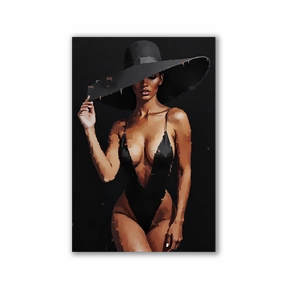 Black Beauty No1 by Adrian Vieriu framed mural artwork
