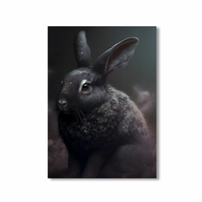 Black Bunny by Juliano de Araujo framed mural artwork