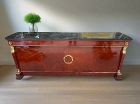 BLACK MARBLE TOP EMPIRE SIDEBOARD artistic wall mural