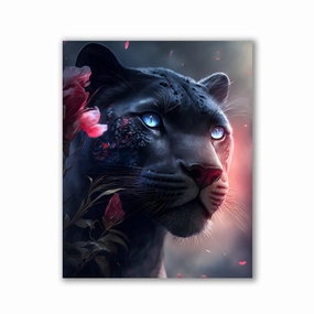 Black Panther Beauty by Zenzdesign framed mural artwork