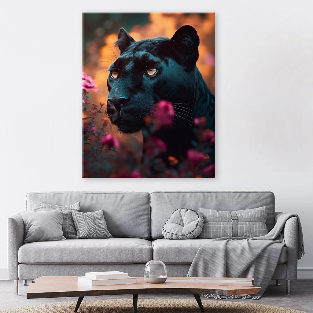 Black Panther Floral by Zenzdesign