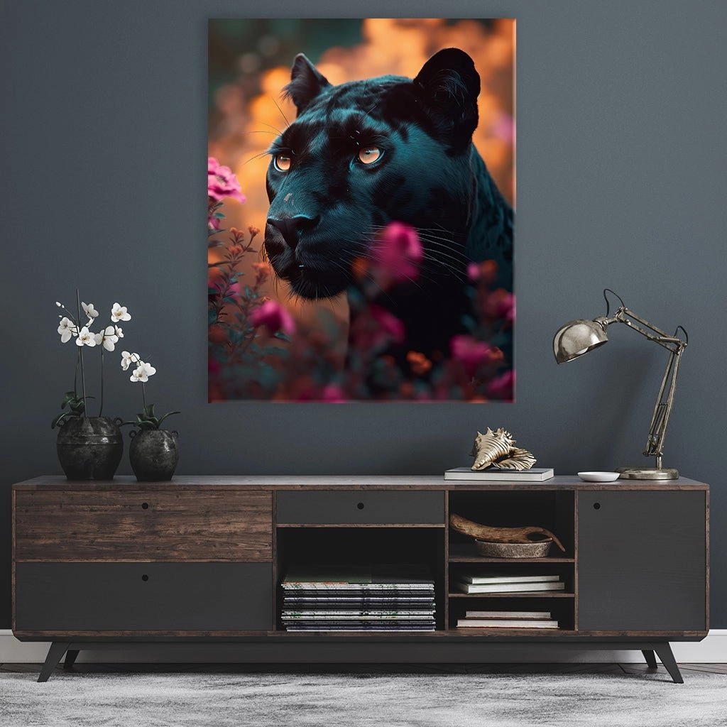 Black Panther Floral by Zenzdesign