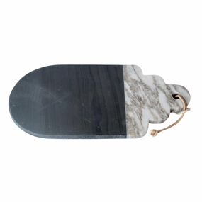 Black slate & marble chopping board 36x18cm decorative home ornament