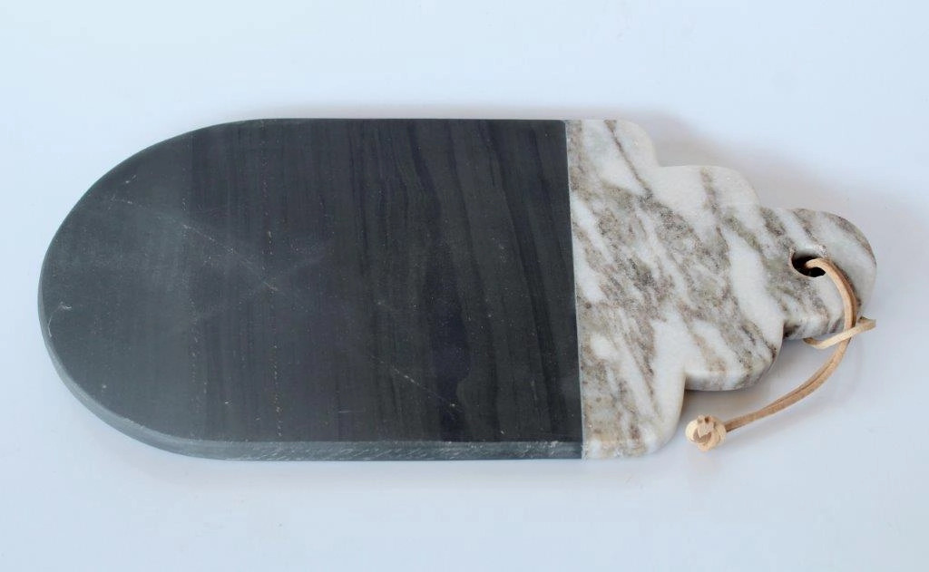 Black slate & marble chopping board 36x18cm