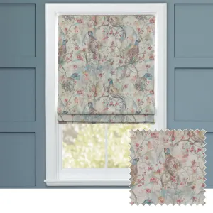 Blackberry Row Printed Cotton Made to Measure Roman Blinds Cream chic floor carpet  
