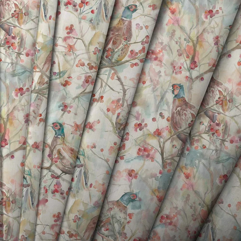 Blackberry Row Printed Cotton Made to Measure Roman Blinds Cream
