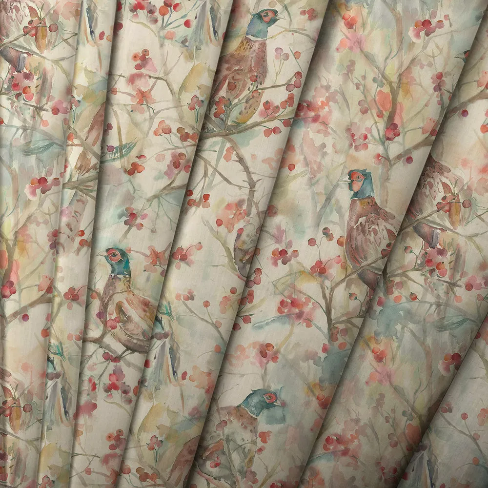 Blackberry Row Printed Cotton Made to Measure Roman Blinds Natural