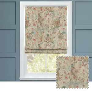 Blackberry Row Printed Cotton Made to Measure Roman Blinds Natural chic floor carpet  