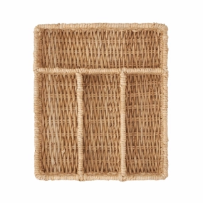 Bleached Banana Bark Flatware Tray cute desktop display