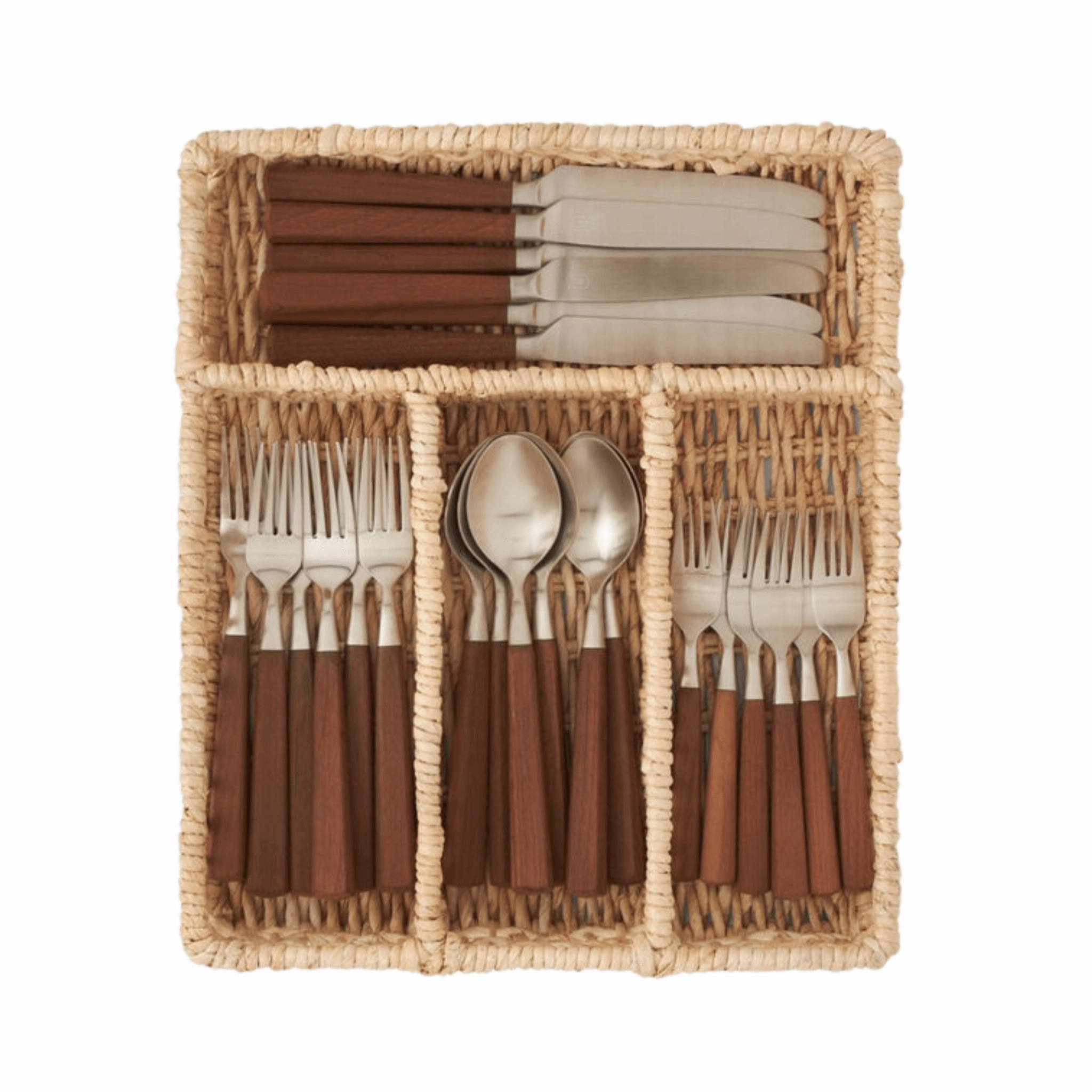 Bleached Banana Bark Flatware Tray