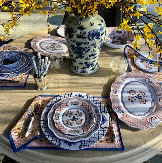 Blooming Sunset Pagoda Melamine Dinnerware Collection