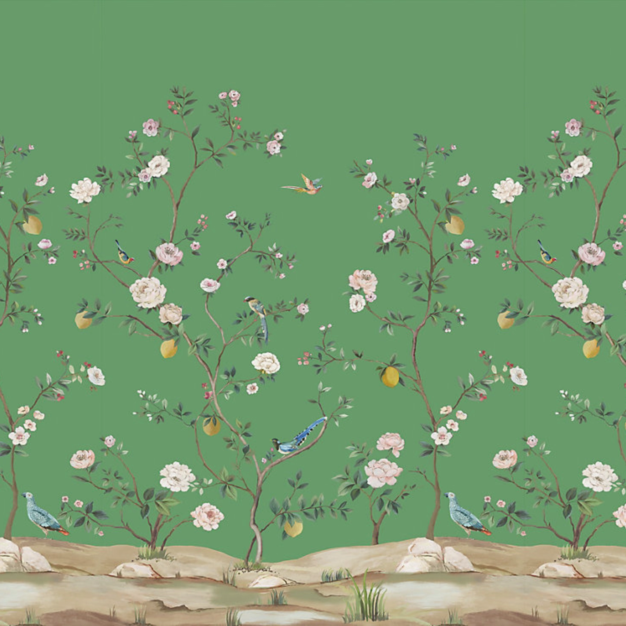 Blossom Chinoiserie Mural paper wall covering