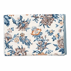 Blue & Brown Fall Floral Tablecloth cute desktop display