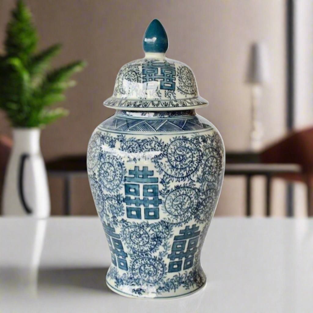 Blue & White Chinese Ginger Jar 48x22cm