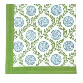 Blue and Green Flowers & Vines Napkin, Set of 4 cute desktop display