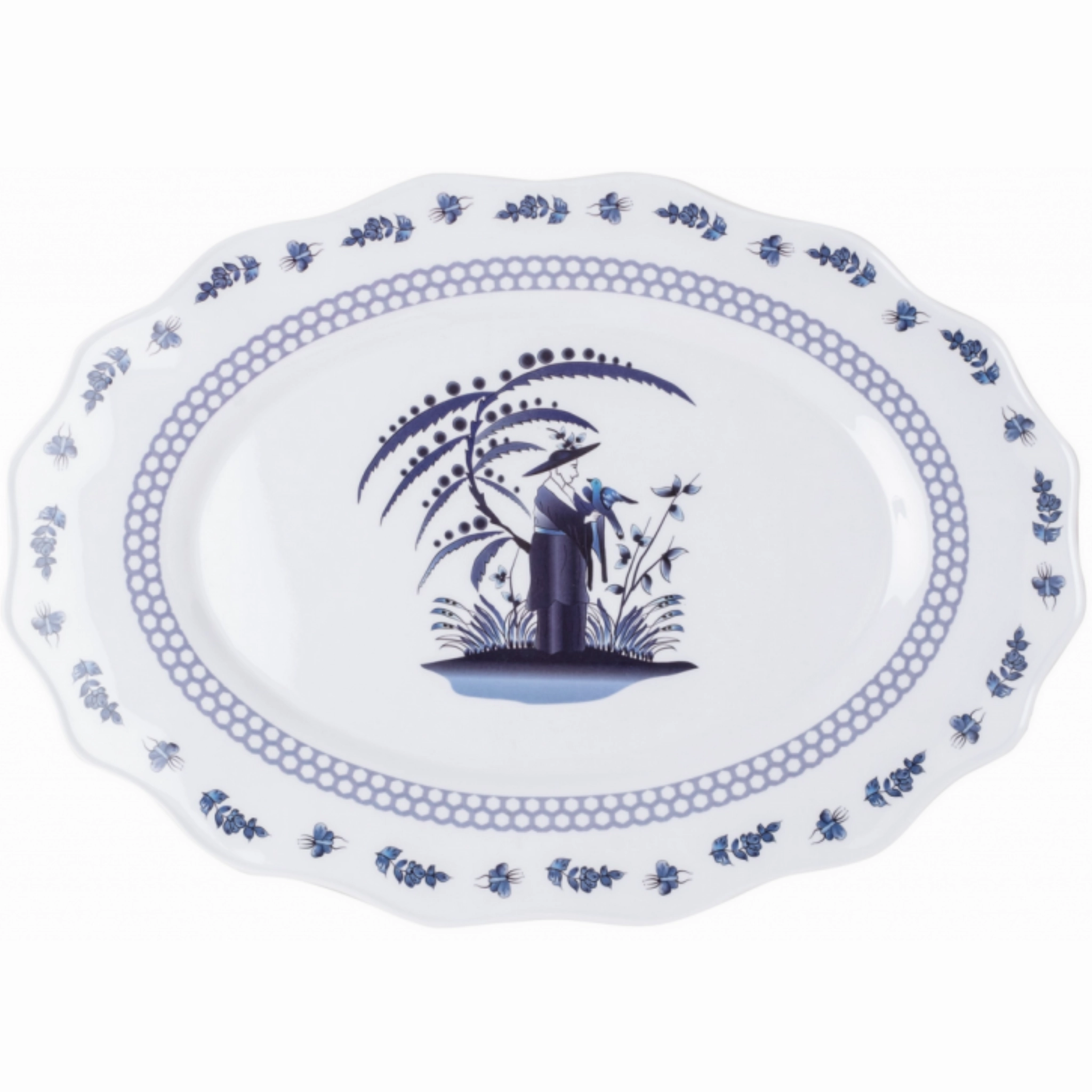 Blue and White Figurine Melamine Dinnerware Collection