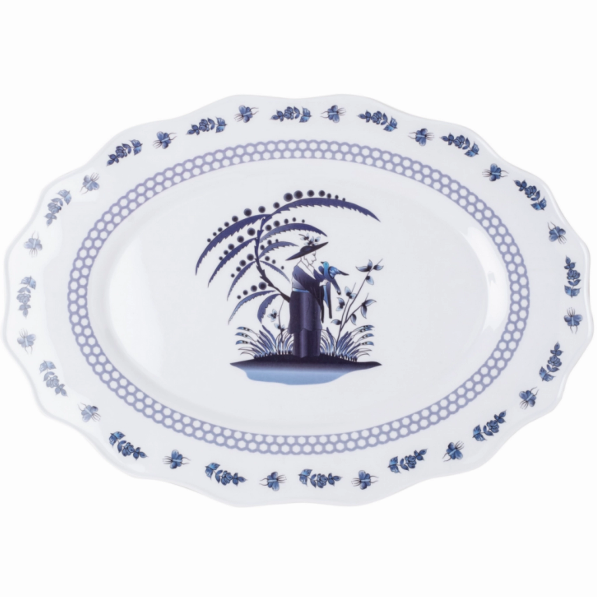 Blue and White Figurine Melamine Dinnerware Collection